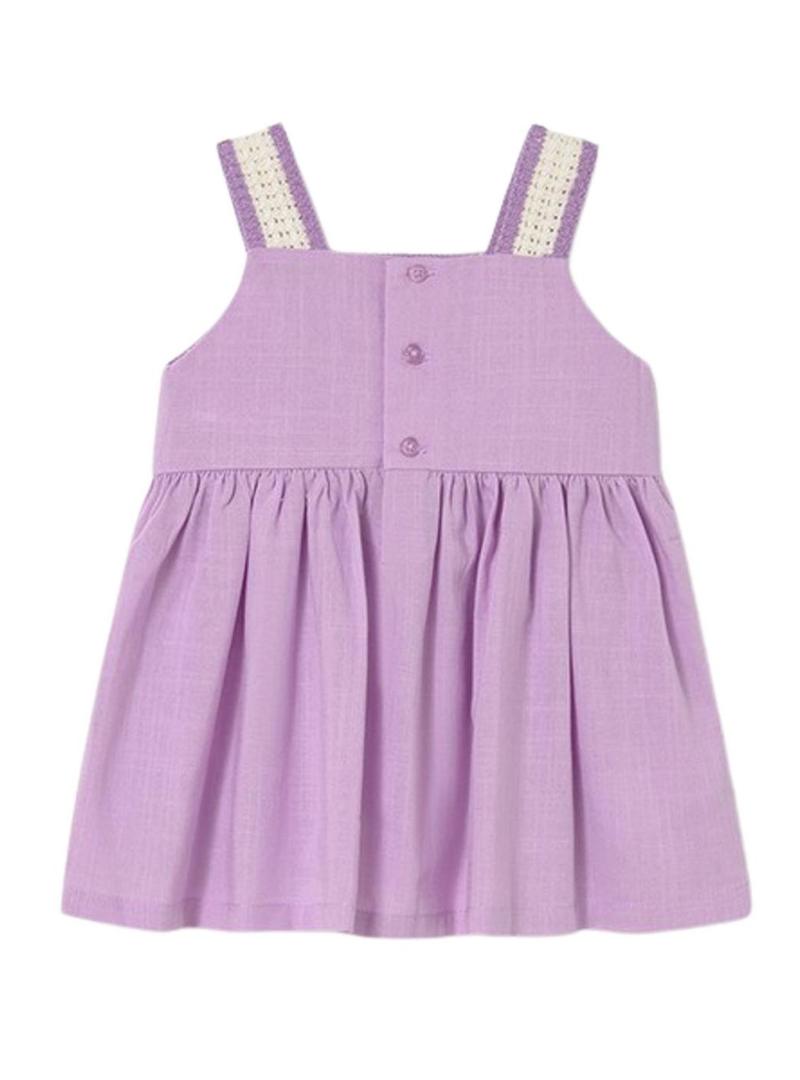 Vestido Mayoral Crochet lilás para bebê.