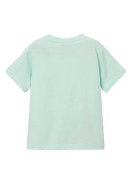 Camiseta Mayoral Vespa turquesa para menino