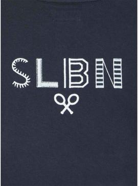 Moletom Silbon com logo étnico azul marinho para homem.