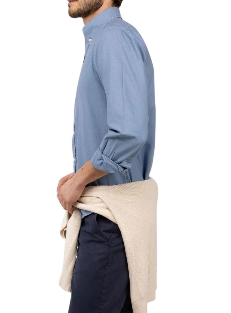 Camisa El Ganso Dyed azul claro para homem