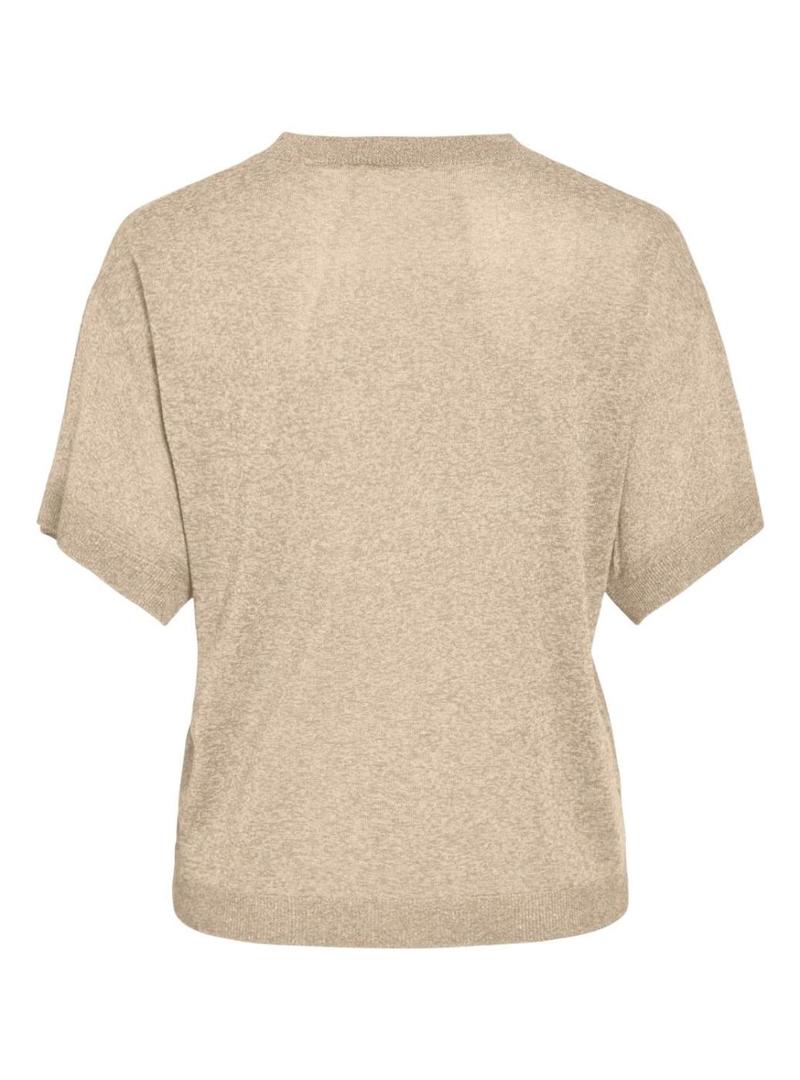 Camisa de malha Vila Vinowy bege para mulher