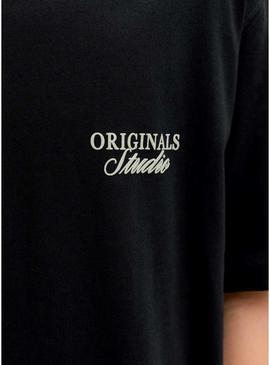 Camisa Jack and Jones Norrebro preta para homem.