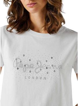 Camiseta Pepe Jeans Brady branca para mulher