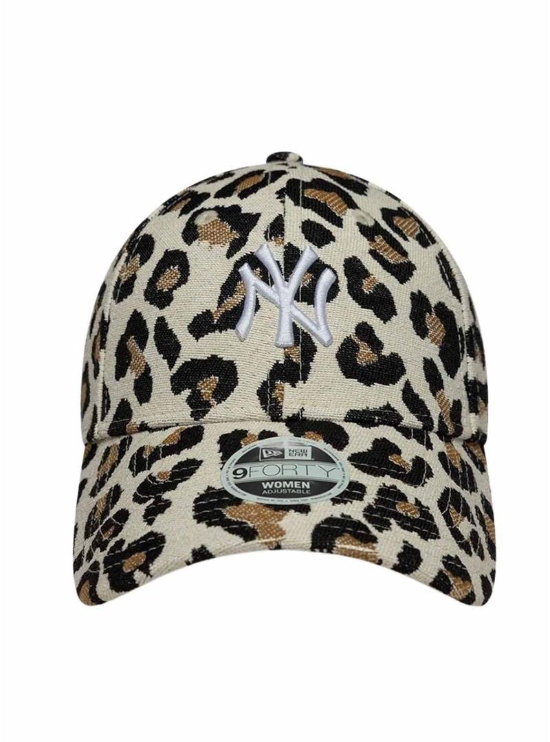 Gorra New Era Midi New York Yankees 9FORTY estampado leopardo para mulher.