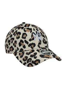 Gorra New Era Midi New York Yankees 9FORTY estampado leopardo para mulher.