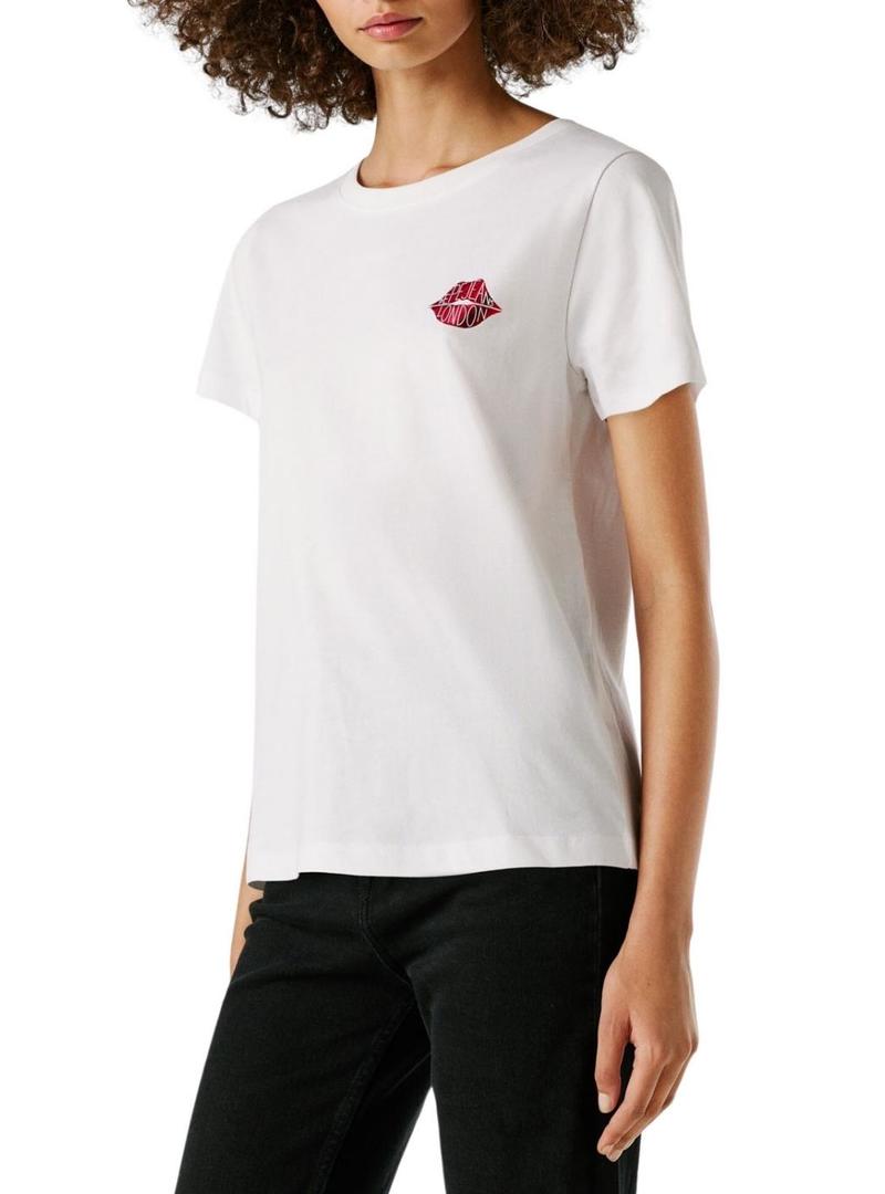 Camiseta Pepe Jeans Brule branca para mulher.