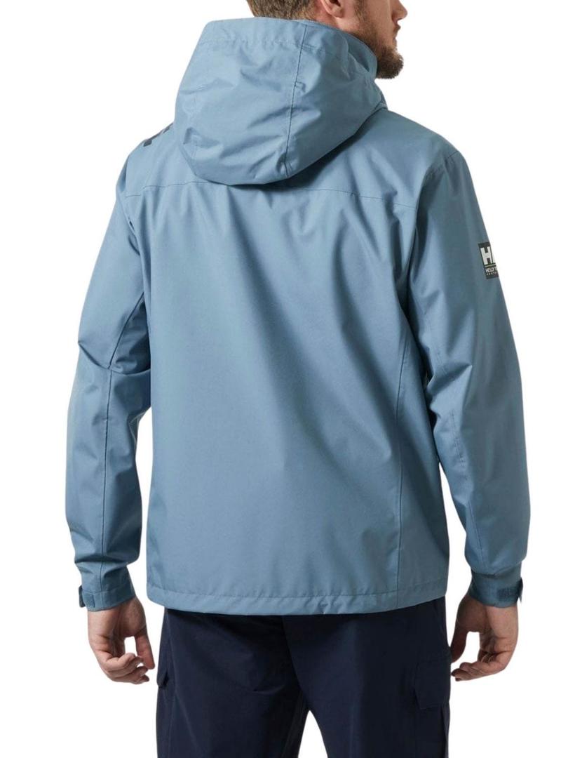 Jaqueta Helly Hansen Crew Midlayer azul com capuz.
