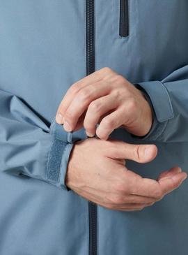 Jaqueta Helly Hansen Crew Midlayer azul com capuz.