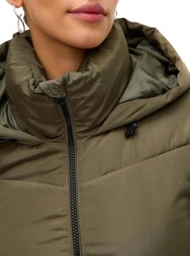 Casaco acolchoado Vila Halsey verde para mulher.