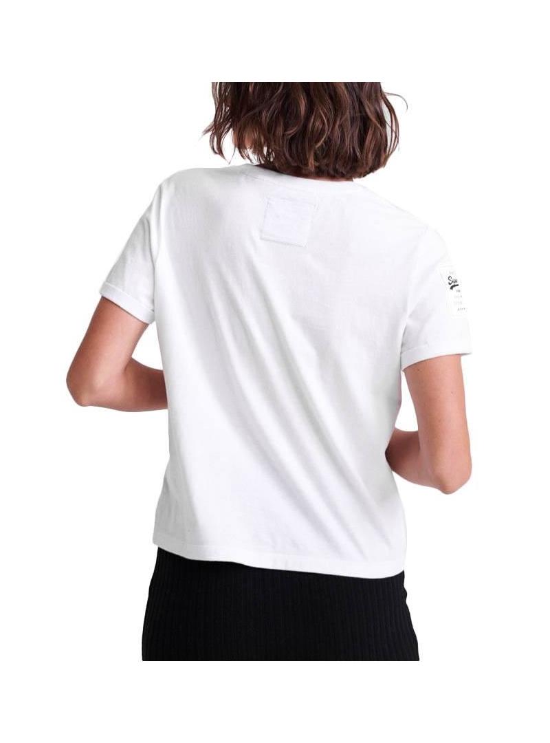 T-Shirt Superdry Logotipo vintage Branco Mulher