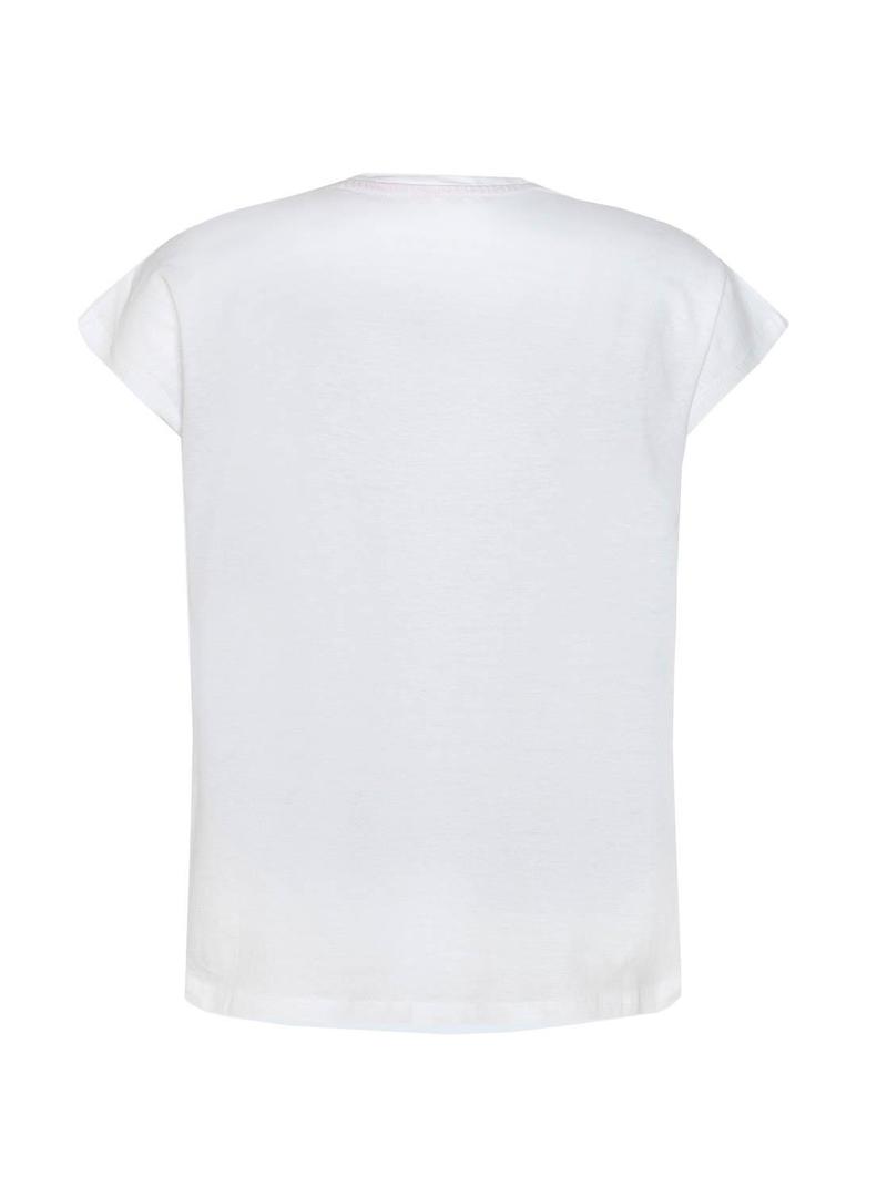 T-Shirt Pepe Jeans Nina Branco para Menina