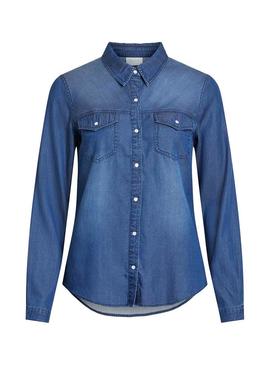 Camisa Vila Ver Denim para Mulher